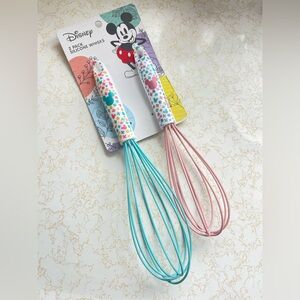 Disney SPRING EASTER MICKEY MOUSE HEAD PASTEL FLORAL WHISK PACK OF 2 NEW